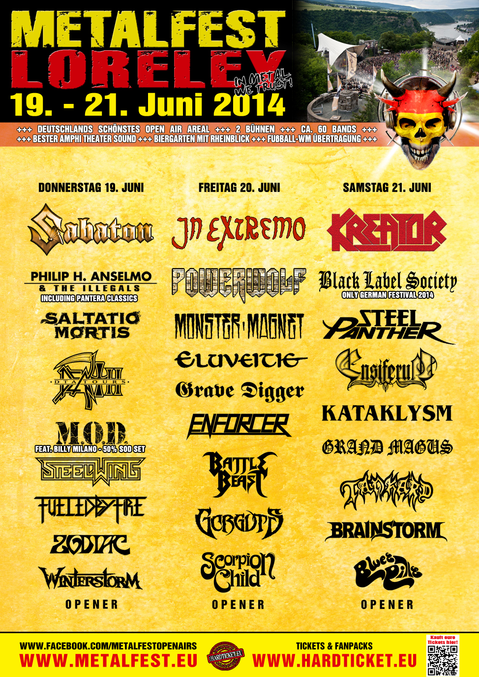 Poster Metalfest Loreley 2014 